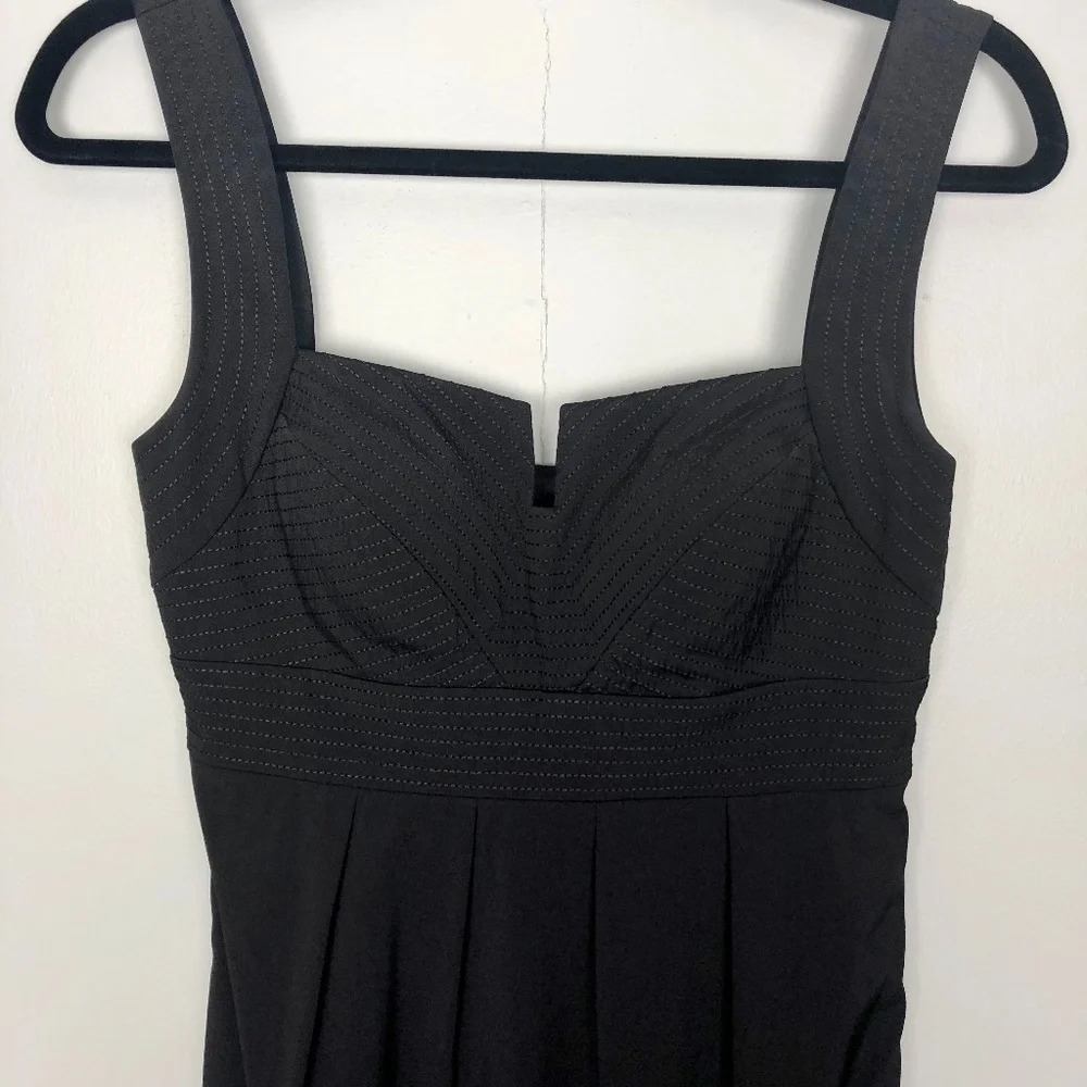 WHBM | Black Stitched Sleeveless Mini Dress - Picture 2 of 5